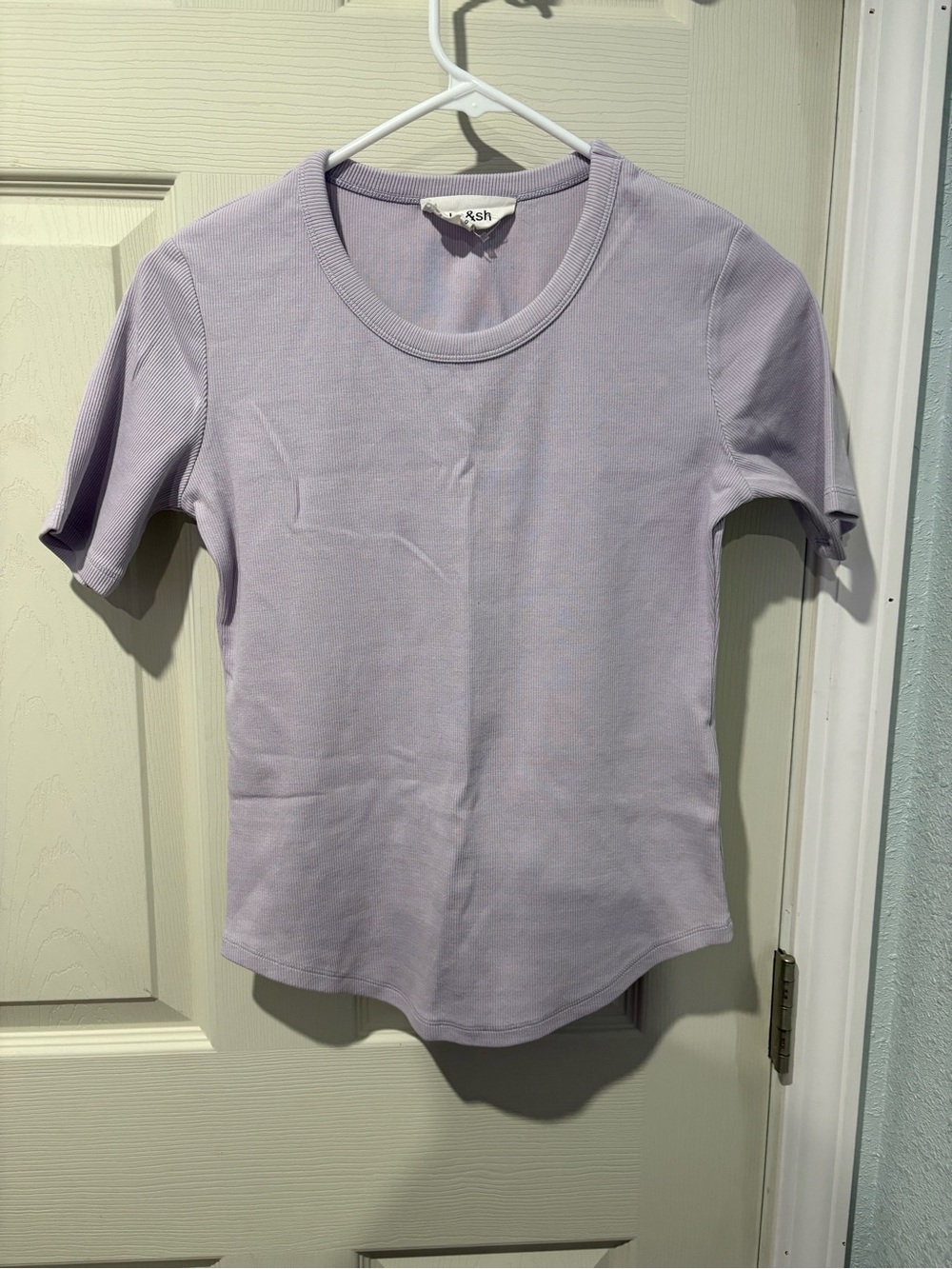 ba&sh Lavender Short Sleeve Tee